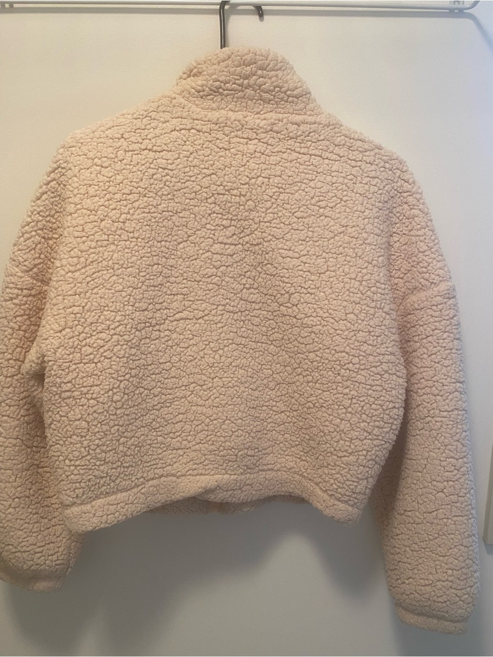 Harper Cream Teddy Sherpa Zip Jacket - Picture 2 of 5